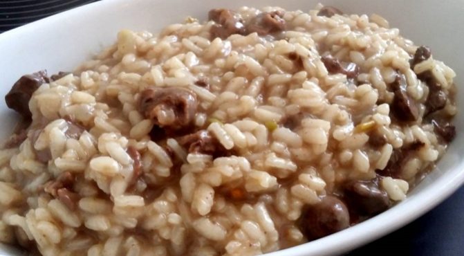 Risotto ai fegatini di pollo