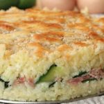 Timballo di riso con zucchine, provola e prosciutto