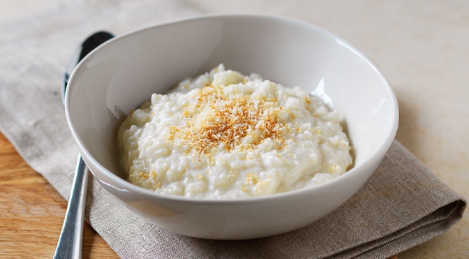 Budino di riso al cocco e limone