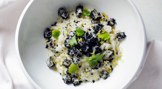 Risotto con topinambur