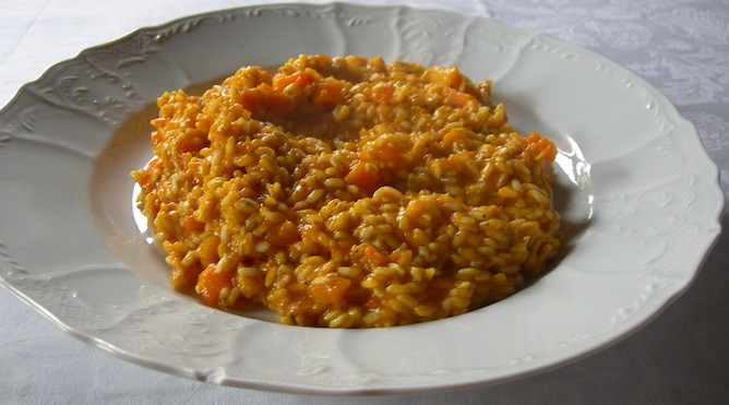 Risotto zucca delica f1 e gorgonzola