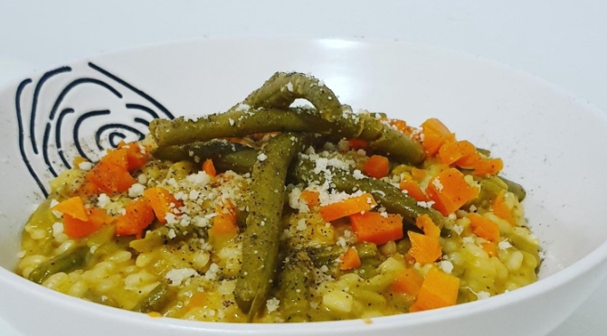 Come fare il risotto con carote e fagiolini : Risotto.us ...