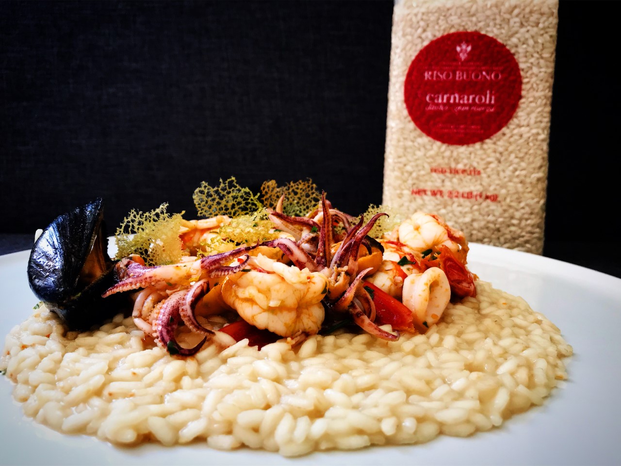 Impiattamento risotto con frutti di mare_Carnaroli Riso ...