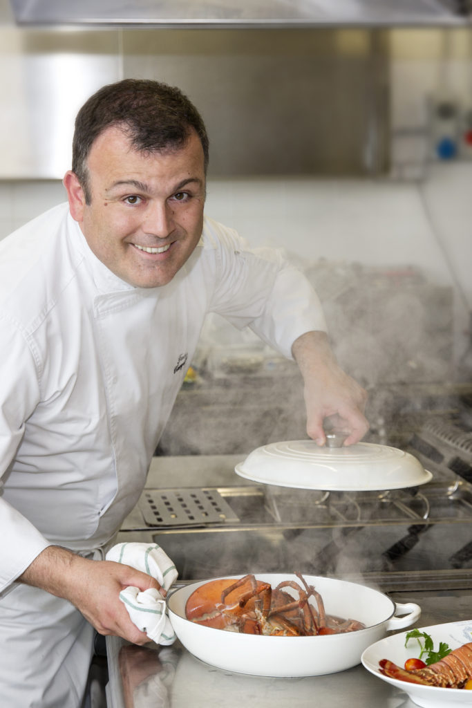 Chef Fabio Campoli al ristorante