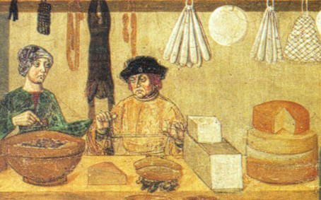 L'affresco con la fontina nel Castello di Issogne