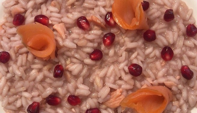 Come fare il risotto al melograno e salmone : Risotto.us ...