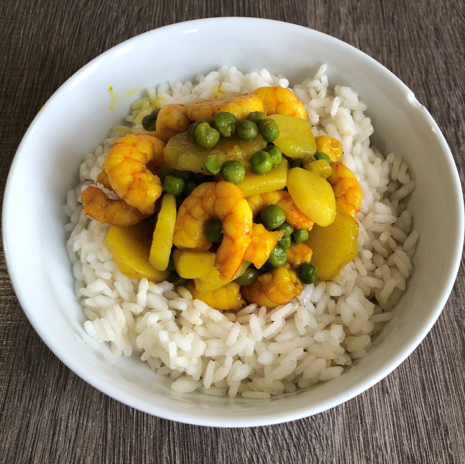 Ecco il riso curry gamberi e piselli RISOTTO Ricettario di ricette