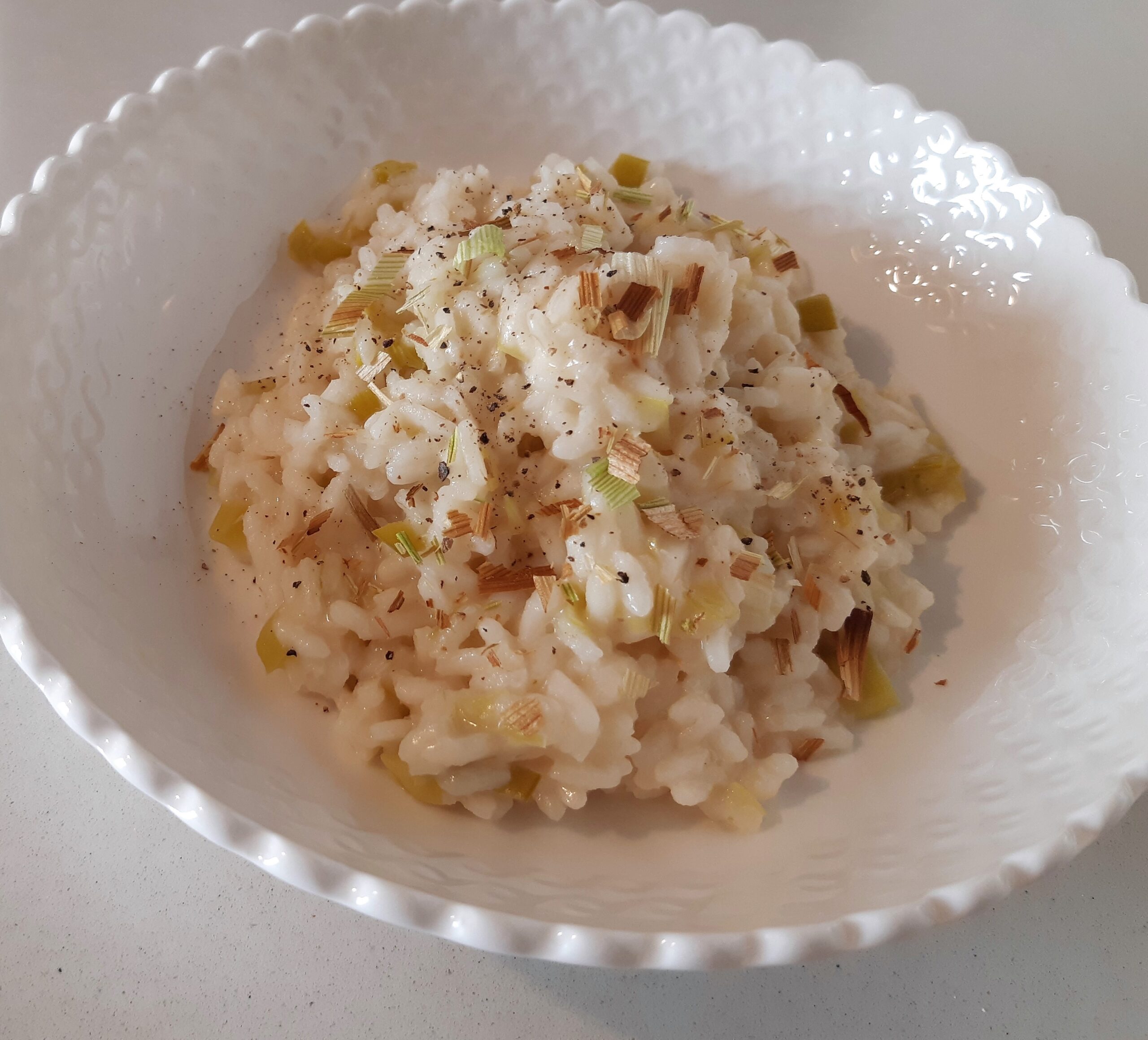 risotto polvere di porri