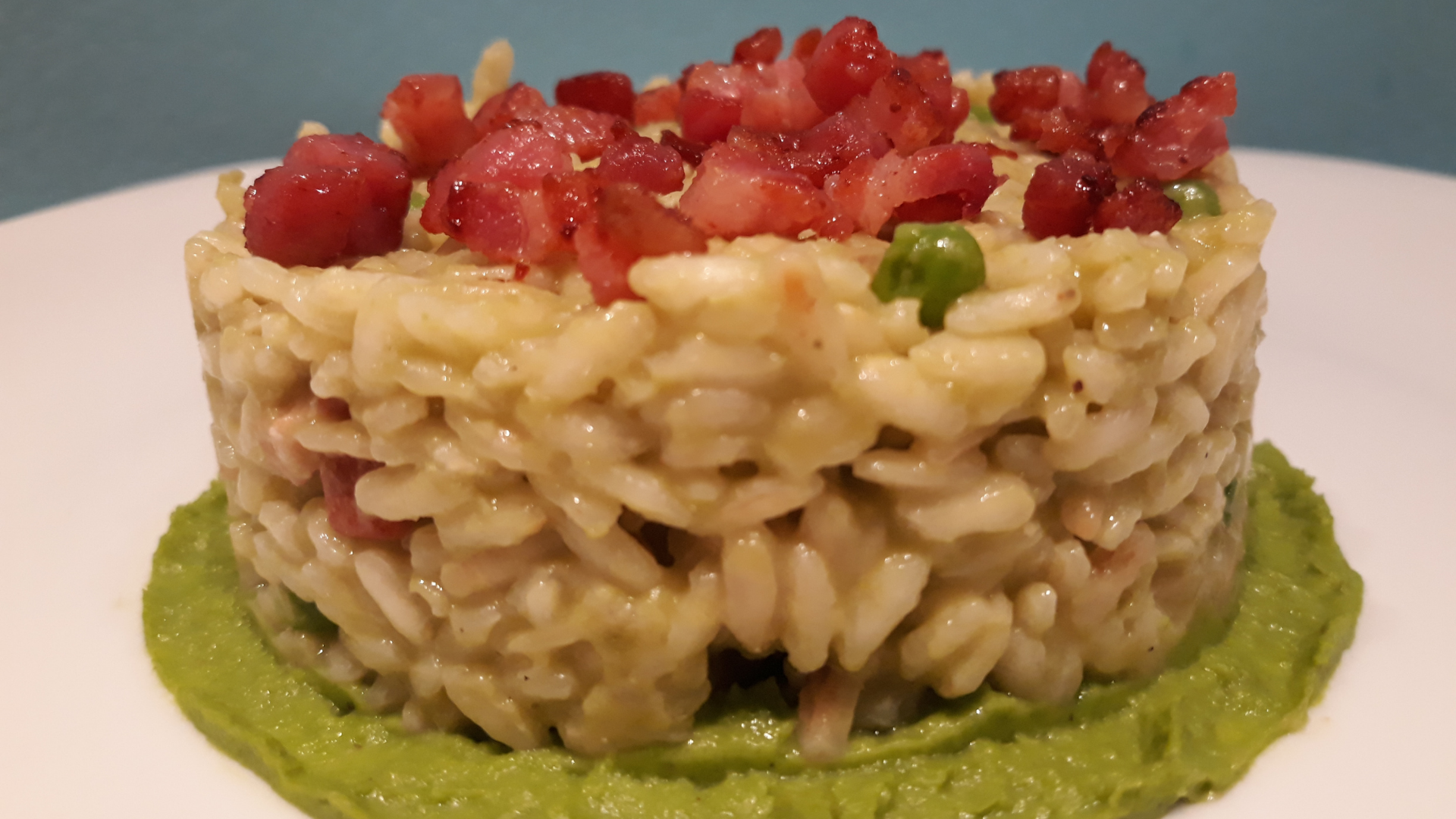 Risotto piselli e pancetta