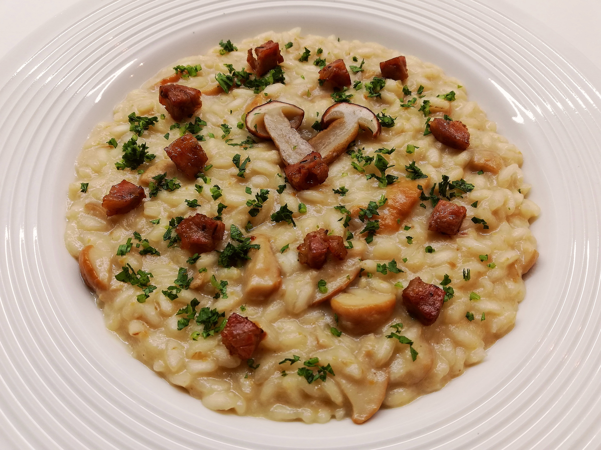 Risotto porcini e salsiccia